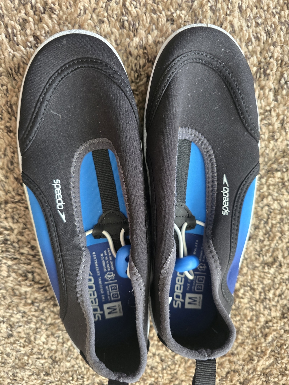Speedo Kids Black and Blue Slip-On Water Shoes